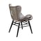 Armen Living Fanny Outdoor Patio Dining Chair in Dark Eucalyptus Wood and Truffle Rope 840254335936 - alternate 5